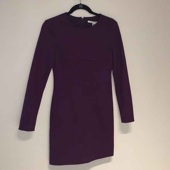 purple wool dress